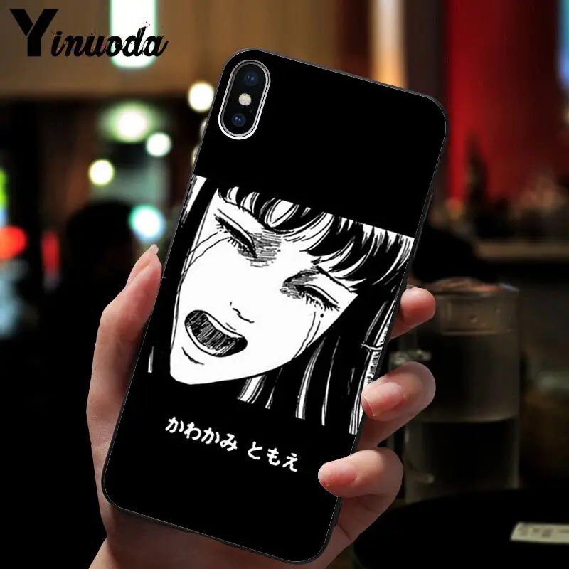 11pro MAX kawaki Tomie черный мягкий силиконовый чехол для телефона из ТПУ Apple iPhone 8 7 6 6S Plus X