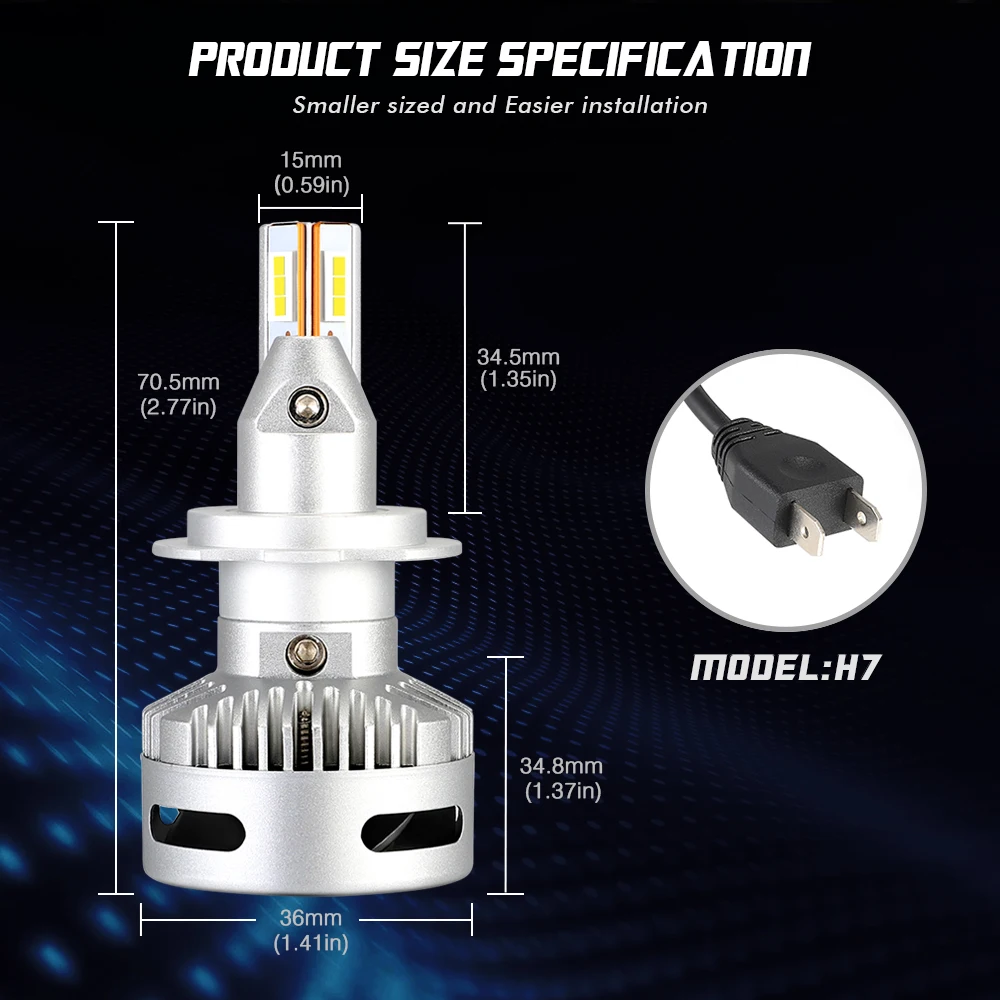 NOVSIGHT 2 шт. автомобиль би ксенон) прожектор, фара, H7 Led H7 H11 9005/9006 9012 D5 D2/D4 D1/D3/D8 90W 12000LM 6500K для фар головного света и противотуманных фар с возможностью креативного лампы