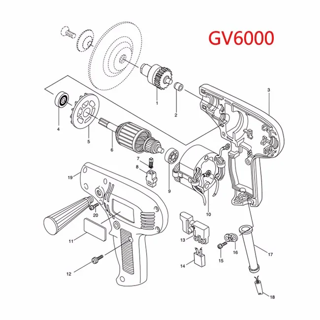 Замена для электрического полировального станка MAKITA GV6000 аксессуары
