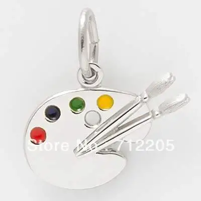 3D Художественная палитра шармы с кисточками для рисования ювелирные изделия|charms