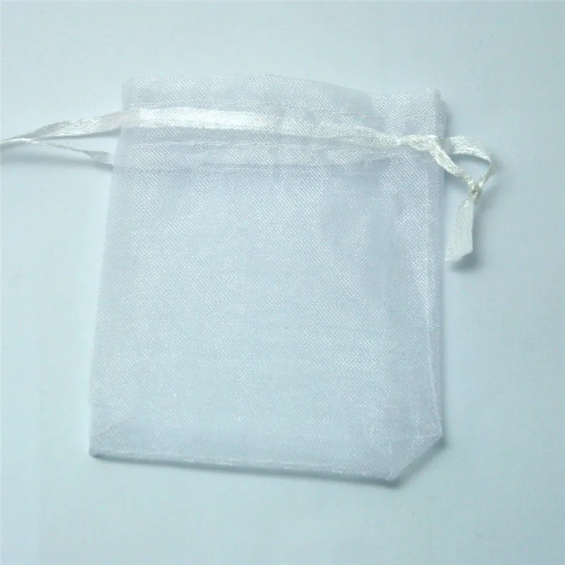 White 10x15 см 10 шт./пакет мешки из органзы Свадебные мешки хорошее мешок для подарков, упаковка для ювелирных изделий и мелкоячеистым сумка - Цвет: White