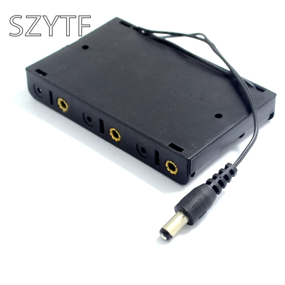 Держатель аккумулятора 6xAA с разъемом питания DC2.1 для Arduino 100 шт.|Интегральные