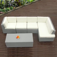 5 pcs outdoor rattan sofa sectional seater l shape sofa set pe rattan patio pastoralism home indoor outdoor