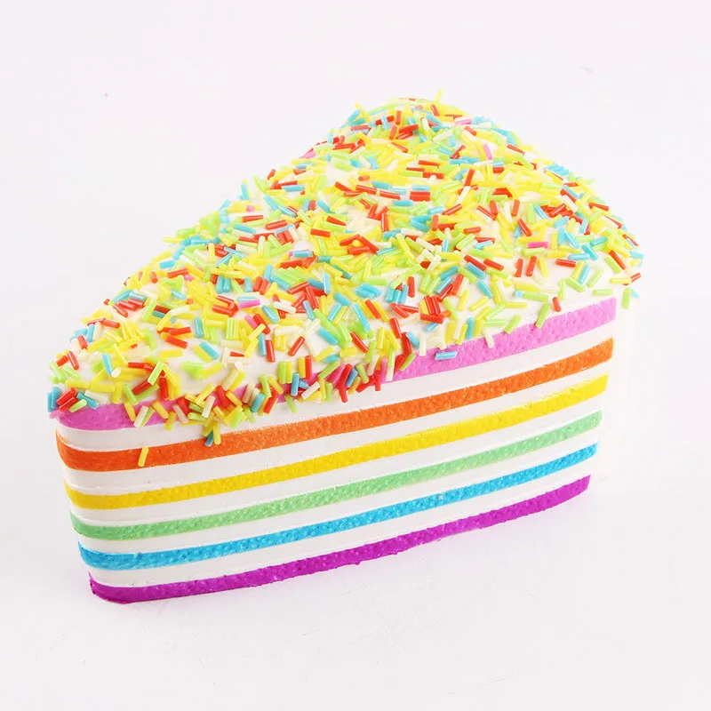 Kawaii Rainbow Cake Squishy Jumbo Slow Rising Toys Anti Stress Cream Squishies Food Squeeze Scented Gadgets Fun Phone Strap | Мобильные