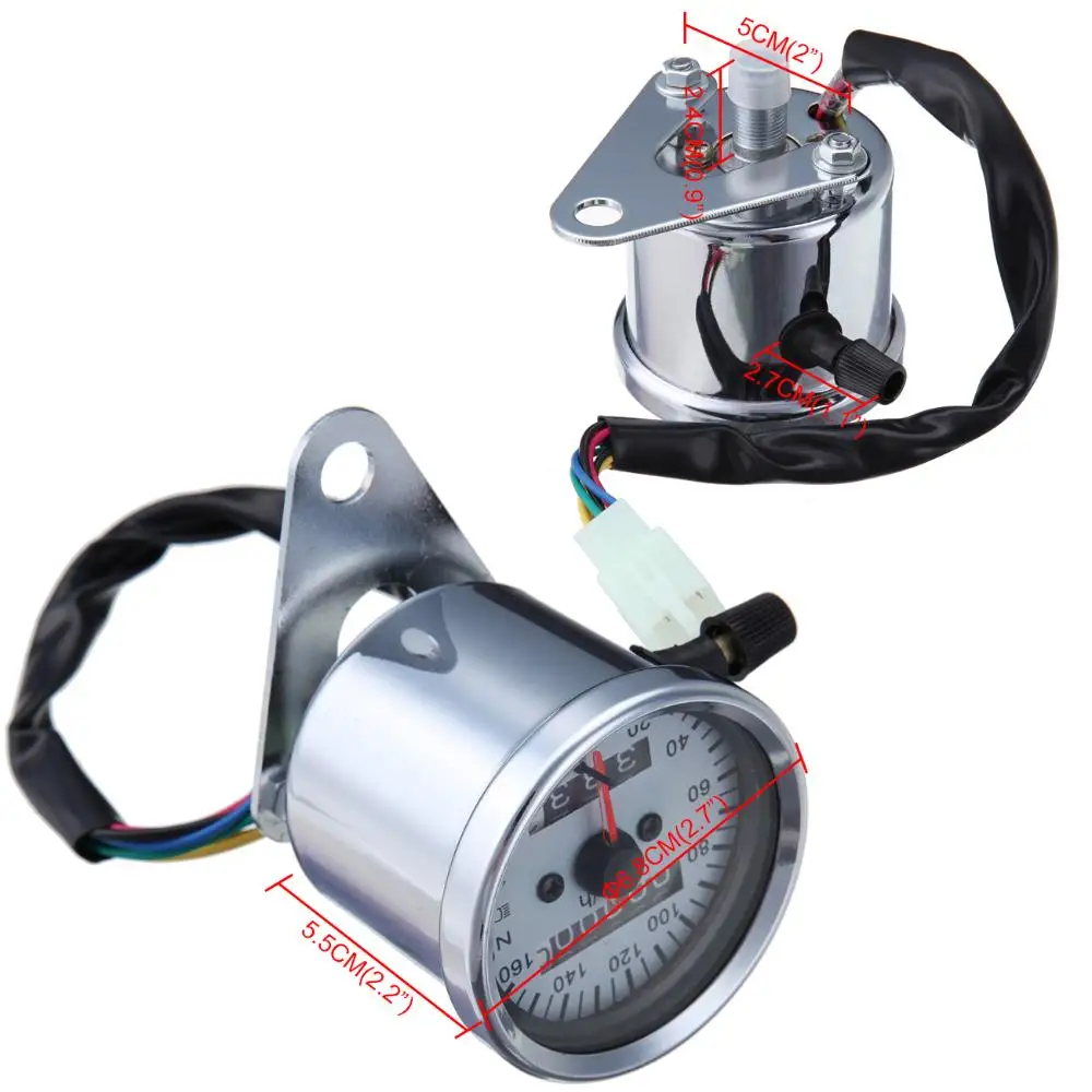 Мотоцикл сталь двойной одометр спидометр измерительный инструмент со