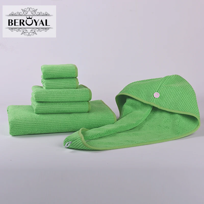Beroyal Brand 2017 1pc microfiber hand towel for adult magic hair toalha de banho salon brand towels bathroom size 35*75 | Дом и сад