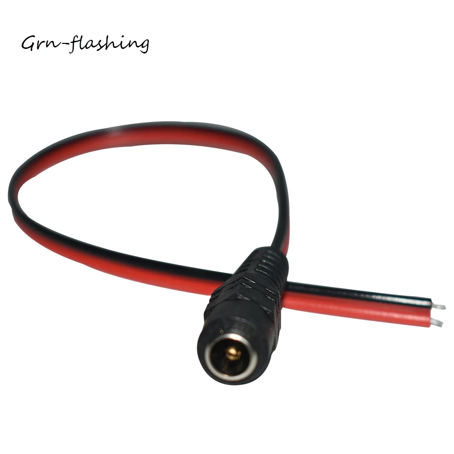 

New procuct 5pcs 2.1*5.5mm Female connector with 20 cm wiring for DC power adapter led strip video audio transmission connector