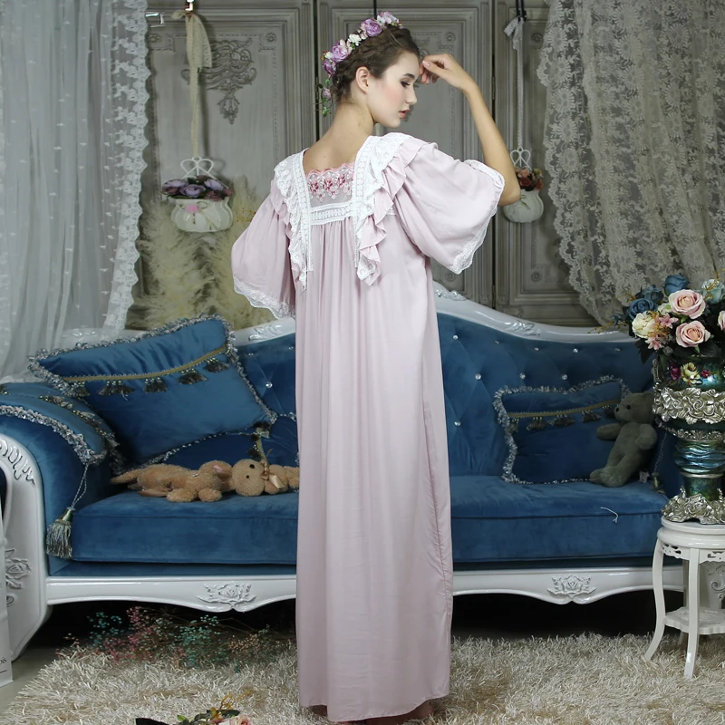 Sleepwear Women Nightgown Beautiful Loose Ladies Homewea Long Dress | Женская одежда