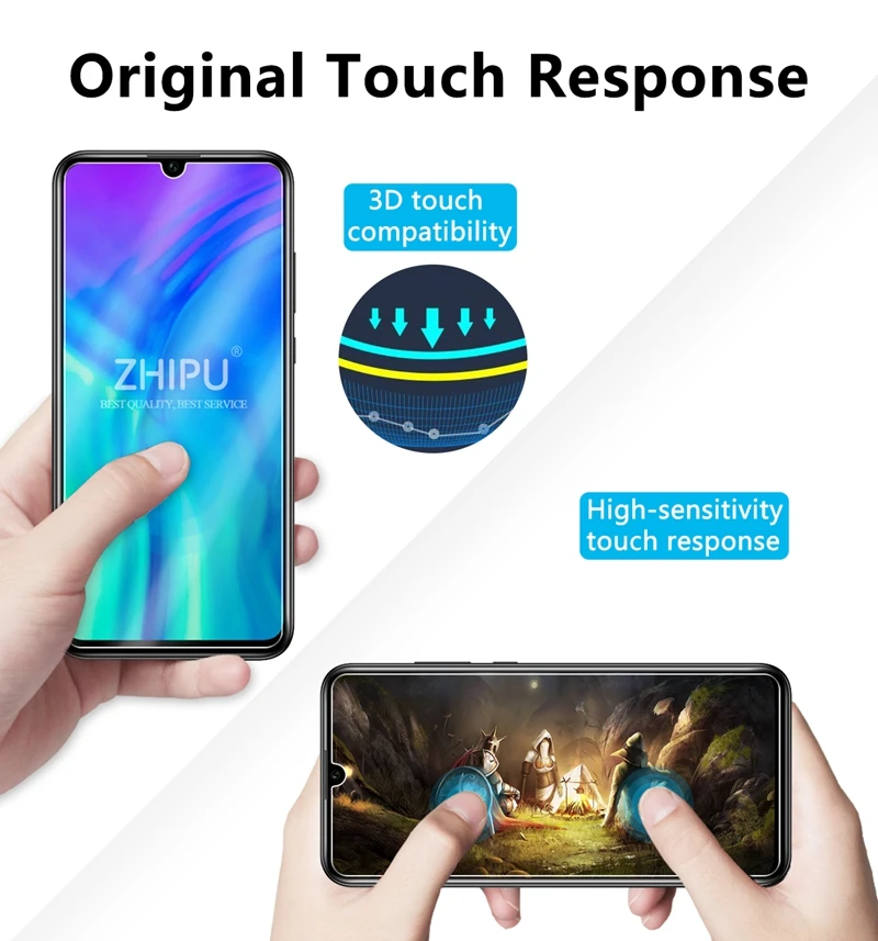 2 шт закаленное стекло для huawei P Smart Z, защита экрана 2.5D 9 H, закаленное стекло для huawei P Smart Z, защитная пленка 6,5"
