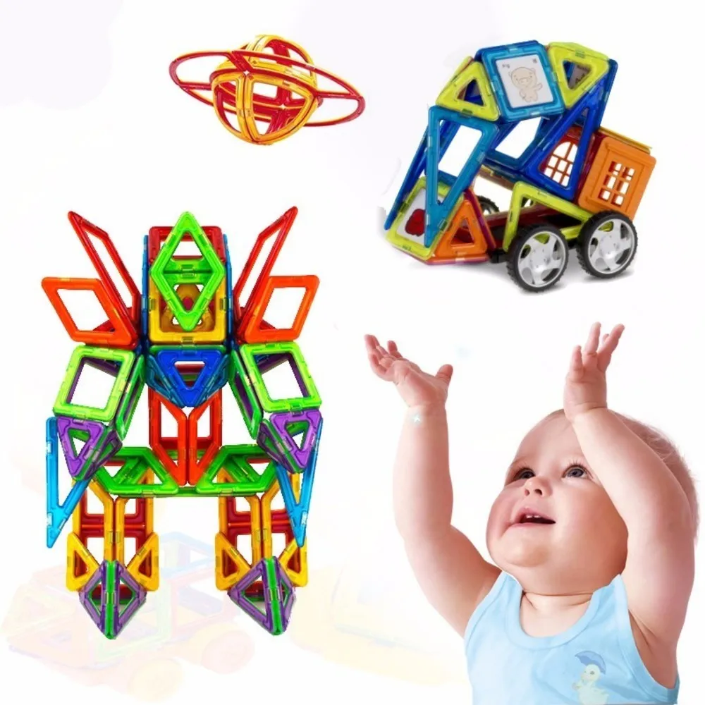 QWZ 32 шт. Мини Магнитный конструктор Construction Set прозрачные магнитные секции модели