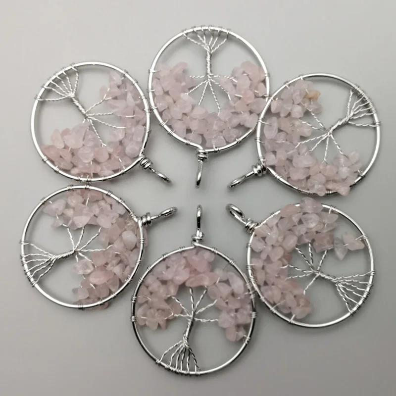 Модные розы кварцевые 12 шт. 4 см древо жизни исцеляющий натуральный камень