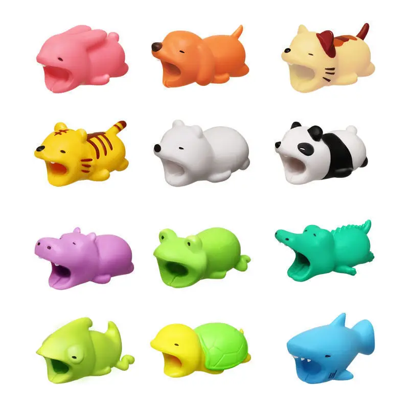 LISM Cute Cartoon Cable Protector For iPhone X 7 8 XR Winder Protective Case Saver Mouse Headphone Earphone Cover Organizer | Электроника