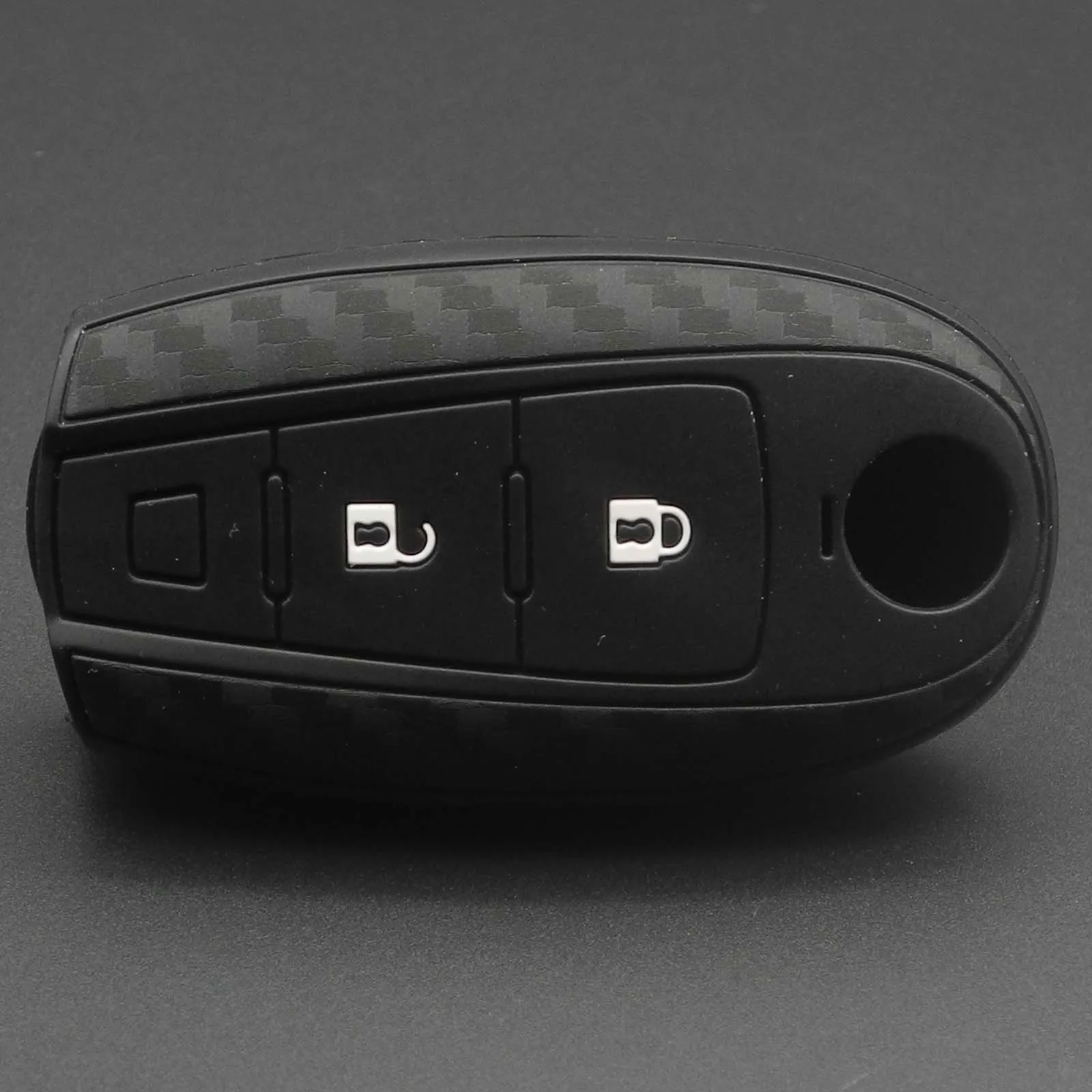 jingyuqin Carbon Fiber Silicone Car Remote Key Case Fob Cover For Suzuki Vitara Swift Ignis Kizashi SX4 Baleno Ertiga 2Buttons | Автомобили