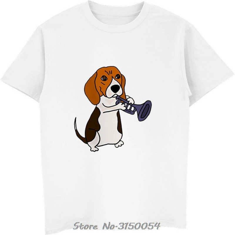 Футболка Beagle Dog мужская с мультяшным принтом крутая забавная белая рубашка