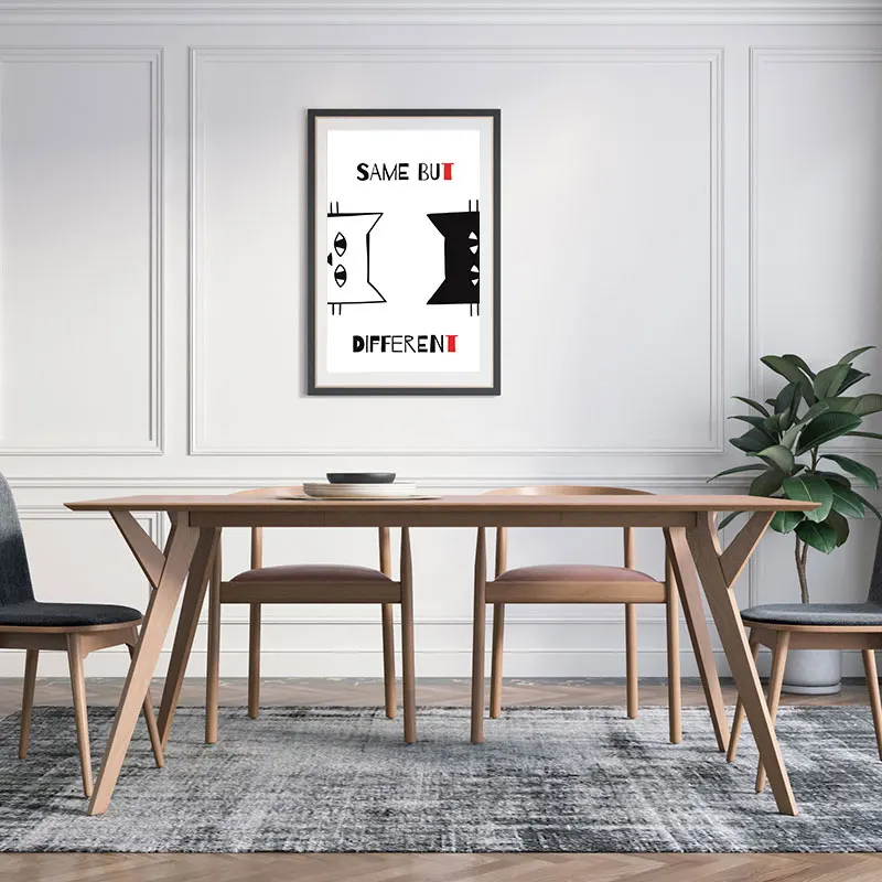 Nordic Canvas Cartoon Black White Cat Wall Art Home Decor Module Living Room Kid Bedroom Painting | Дом и сад