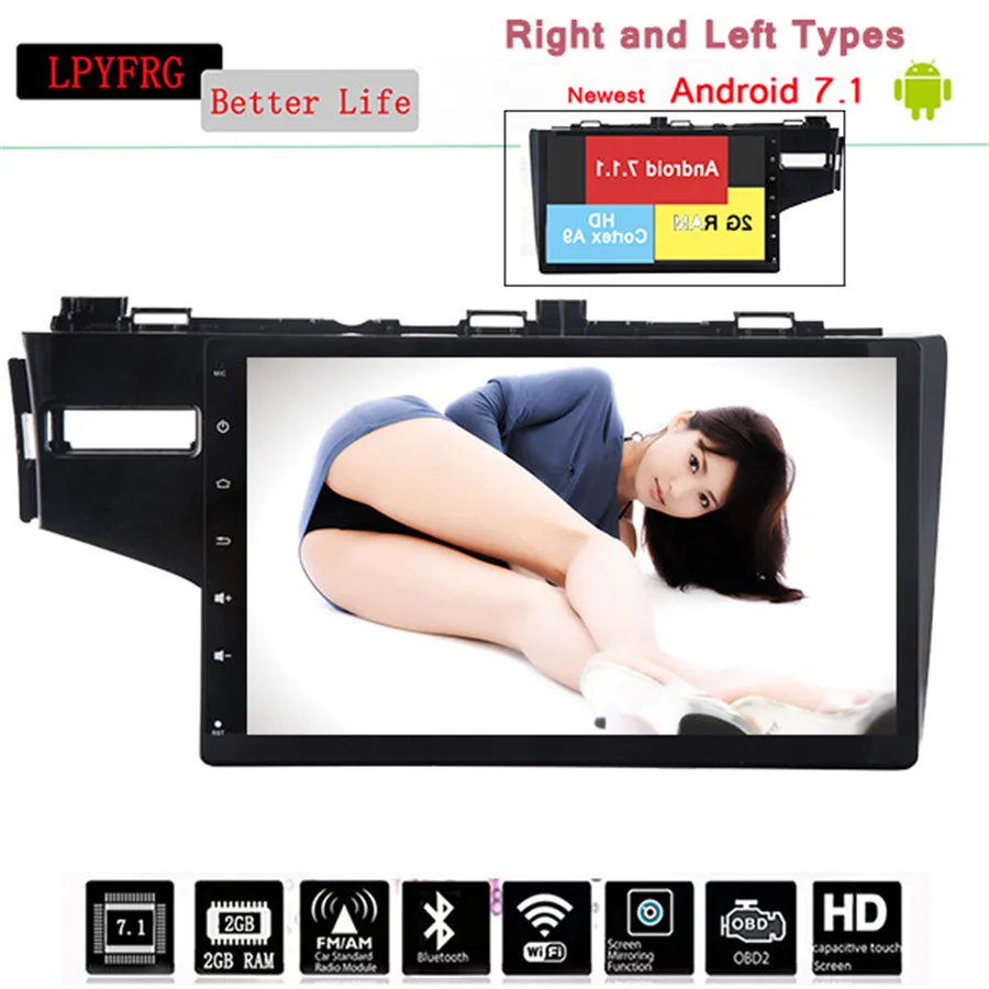 10 1 дюймовый HD 1024*600 Восьмиядерный android автомобильное стерео радио для Honda Fit 2014 2015