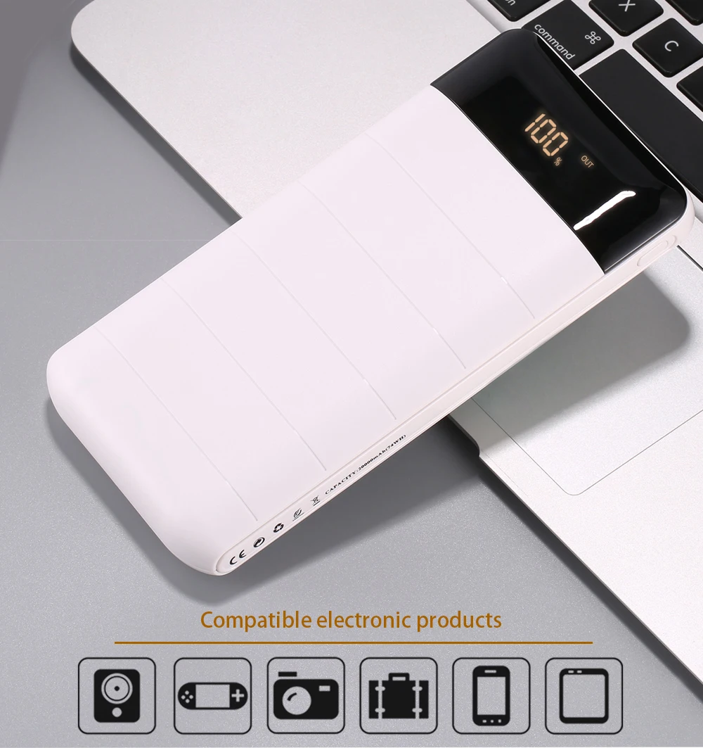 WK Bateria Externa 2A power Bank 20000 mAh power bank 20000 mAh аккумулятор для mi power Bank 18650 Xiao mi iPhone 7 8 X XS Romoss