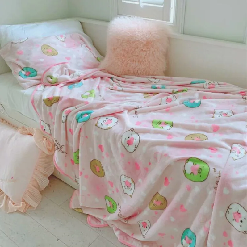 

Cartoon San-x Sumikko Gurashi Corner Biological Sofr Pillowcase Plush Toys Blanket Birthday Christmas Gift #1013