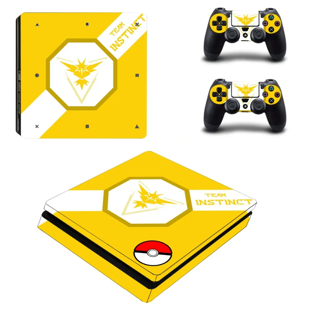 Виниловые наклейки Pokemon GO Pikachu PS4 для консоли Playstation 4 и 2 контроллеров PS4|Наклейки| |
