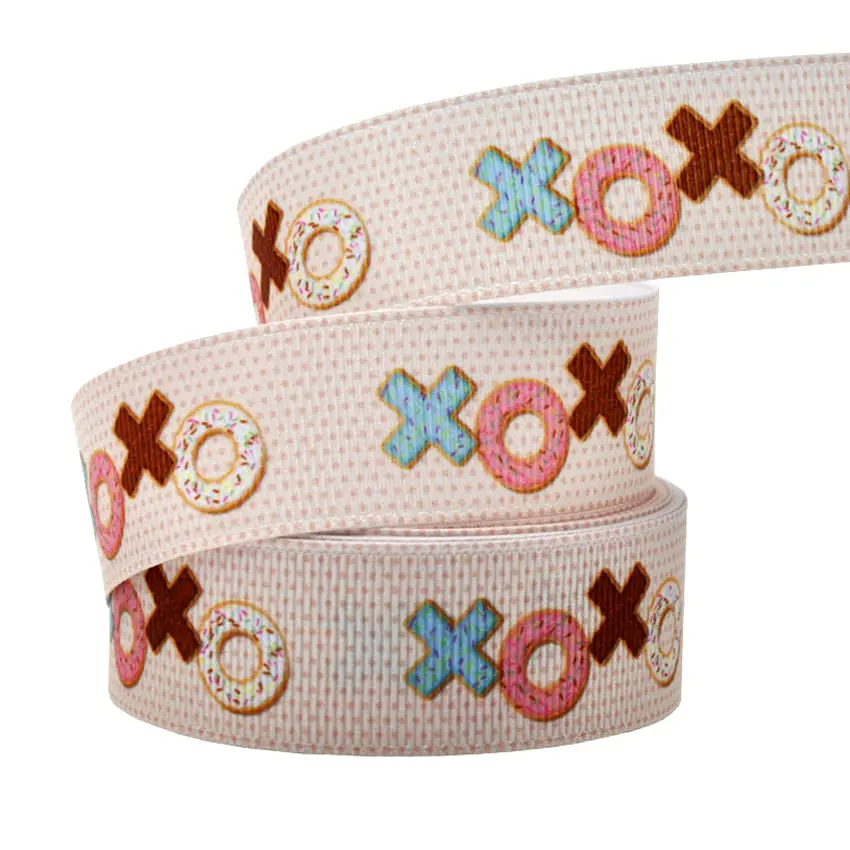 (10 м/Лот) с фокусным расстоянием 25 мм Grosgrain печатные красочные леденец пирожные