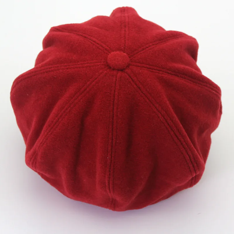 Outfly/шерстяная восьмиугольная кепка для родителей и детей Сезон весна осень Шапка