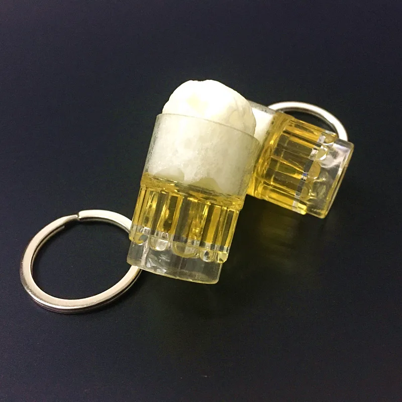 Новый дизайн 3D DIY пивной брелок чашка напиток фигурный смоляный стеклянный
