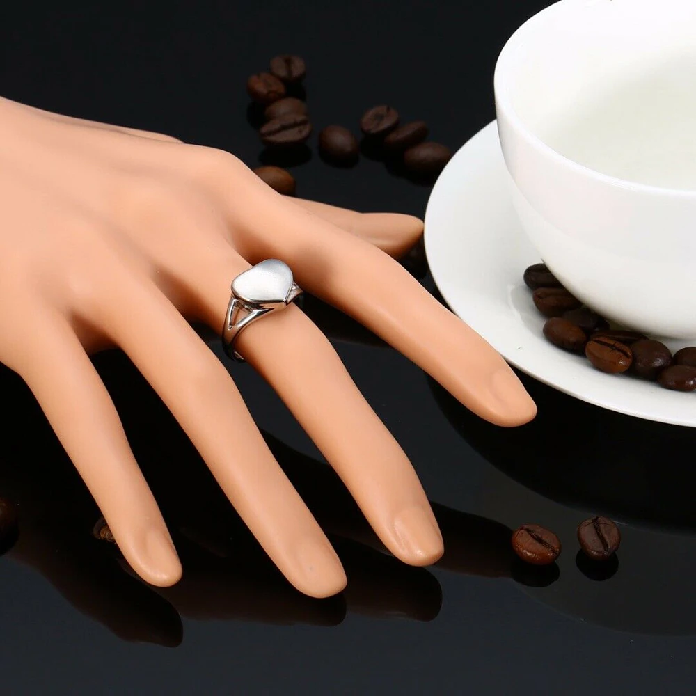 Сердечко Кремация Урны палец кольца ПЭТ памятный кулон для праха кольцо