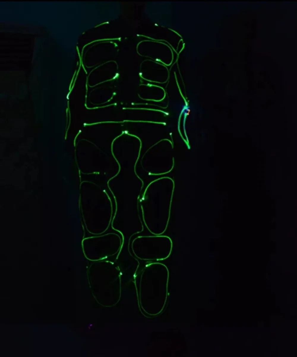 

EL light clothing programmable linear luminous stage clothing professional dance performance fluorescent clothing TC-81