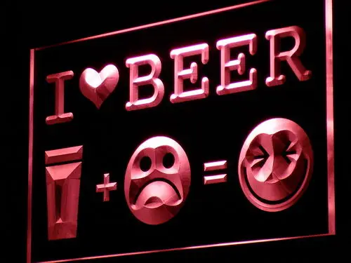 I934 I Love Beer Happy Face Декор бара паба светильник вые знаки ВКЛ./ВЫКЛ. 20 + цветов 5