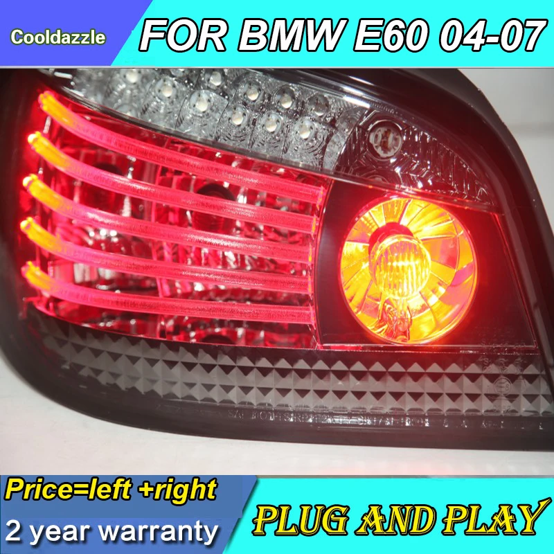 Для BMW E60 5 Серии 520i 523i 525i 528i 530i Задний фонарь LED 2004 2005 2006 2007 года Задние фонари Сигнальные огни.