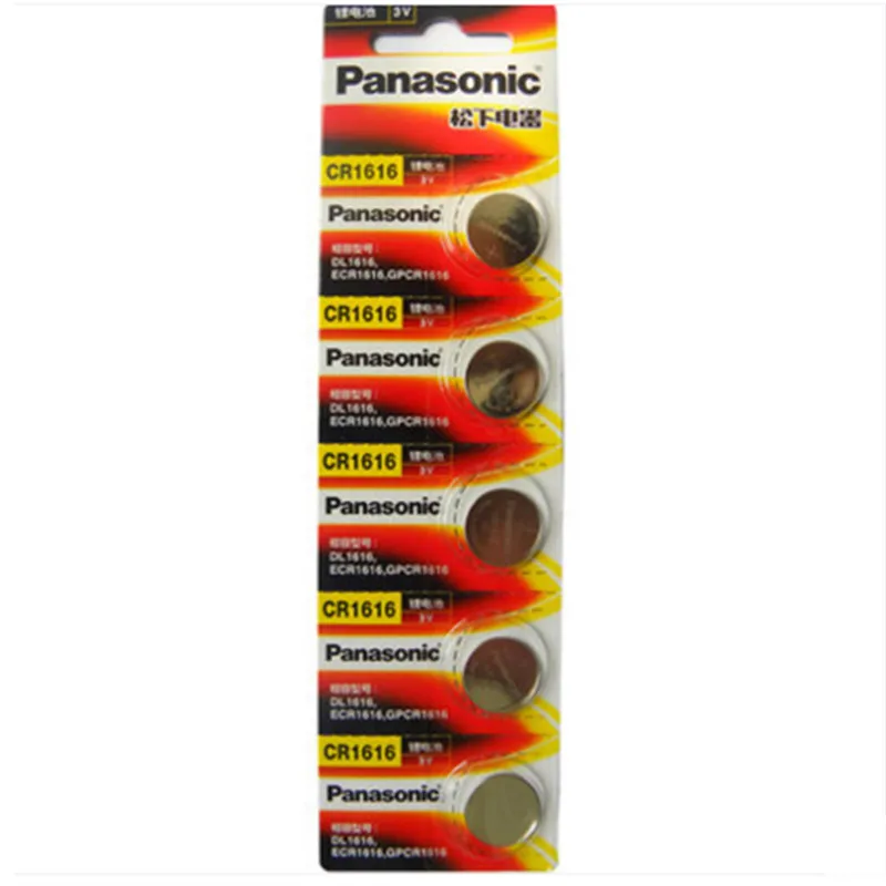 5 x Panasonic CR1616 кнопочные батареи для монет автомобильный пульт дистанционного