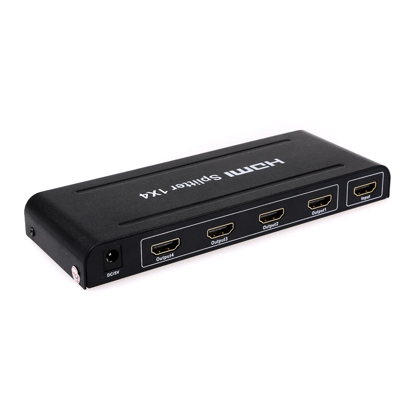 4K HDMI совместимый сплиттер 1x4 с адаптером питания 1 4 видео аудио переключатель