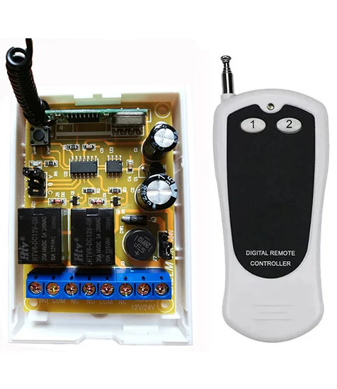Беспроводной пульт дистанционного управления DC12V DC24V 2CH 500 м дальнего действия RF