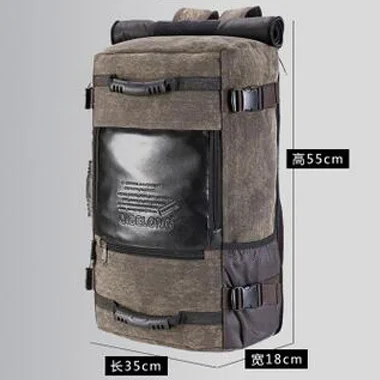Large Khaki SNUGUG брендовая Большая вместительная мужская дорожная сумка, рюкзак для альпинизма, холщовые сумки на плечо, мужские рюкзаки высокого качества - Цвет: Large Khaki