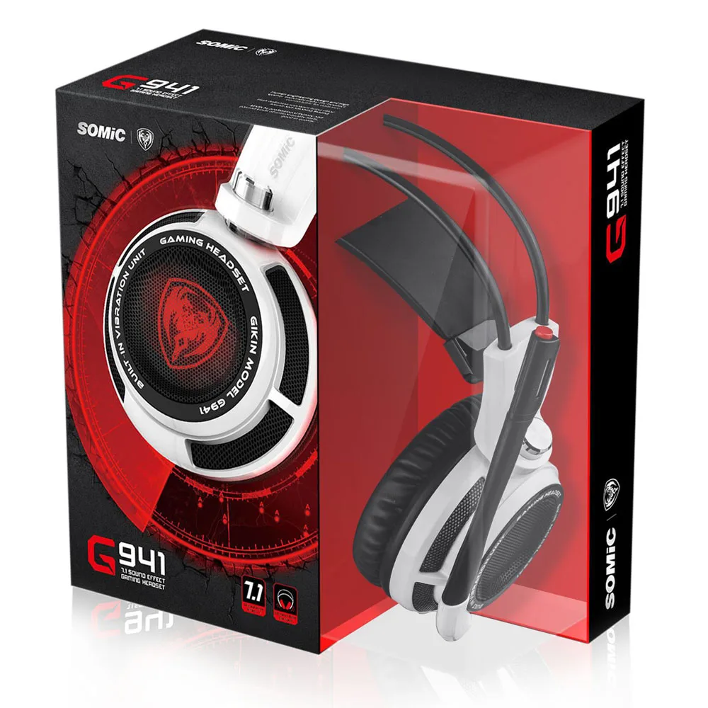 G941 Виртуальный 7 1 объемные басы Вибрация профессиональная игровая гарнитура Esport