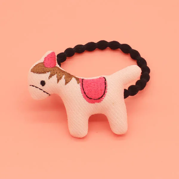 

15pcs Boutique Cute Stuffed Horse Hair Ties Solid Cartoon Animal Elastic Hair Bands Fashion Princess Headwear Hair Accessories