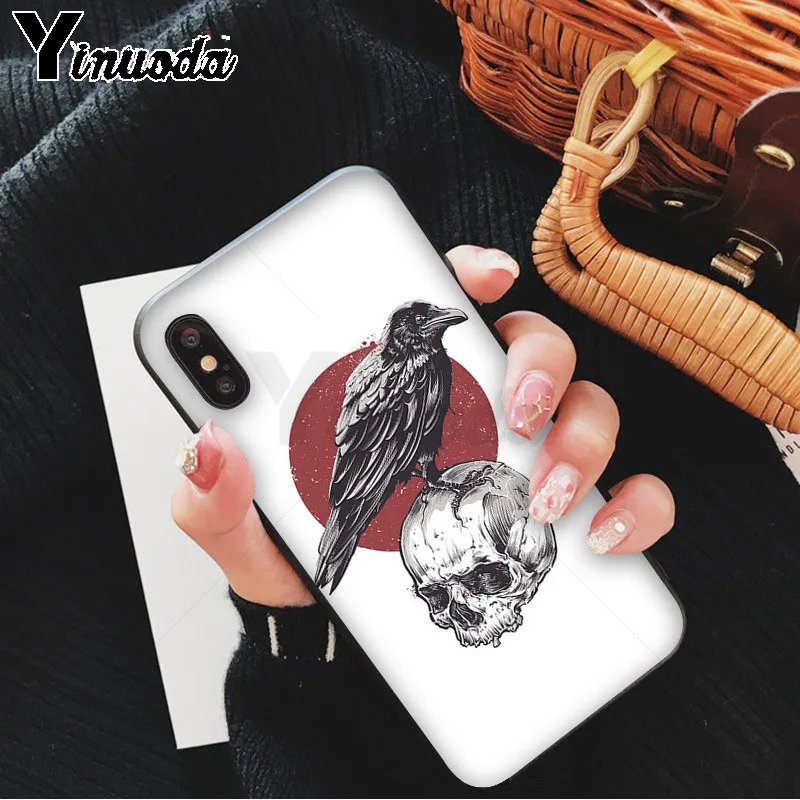 Чехол Yinuoda Crow для iPhone 8 7 6 6S Plus 5 5S SE XR X XS MAX | Мобильные телефоны и аксессуары