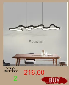 Modern led Chandeliers for Kitchen Dining Room Living Room Suspension luminaire White/Black Aluminum Hanging Chandeliers avize