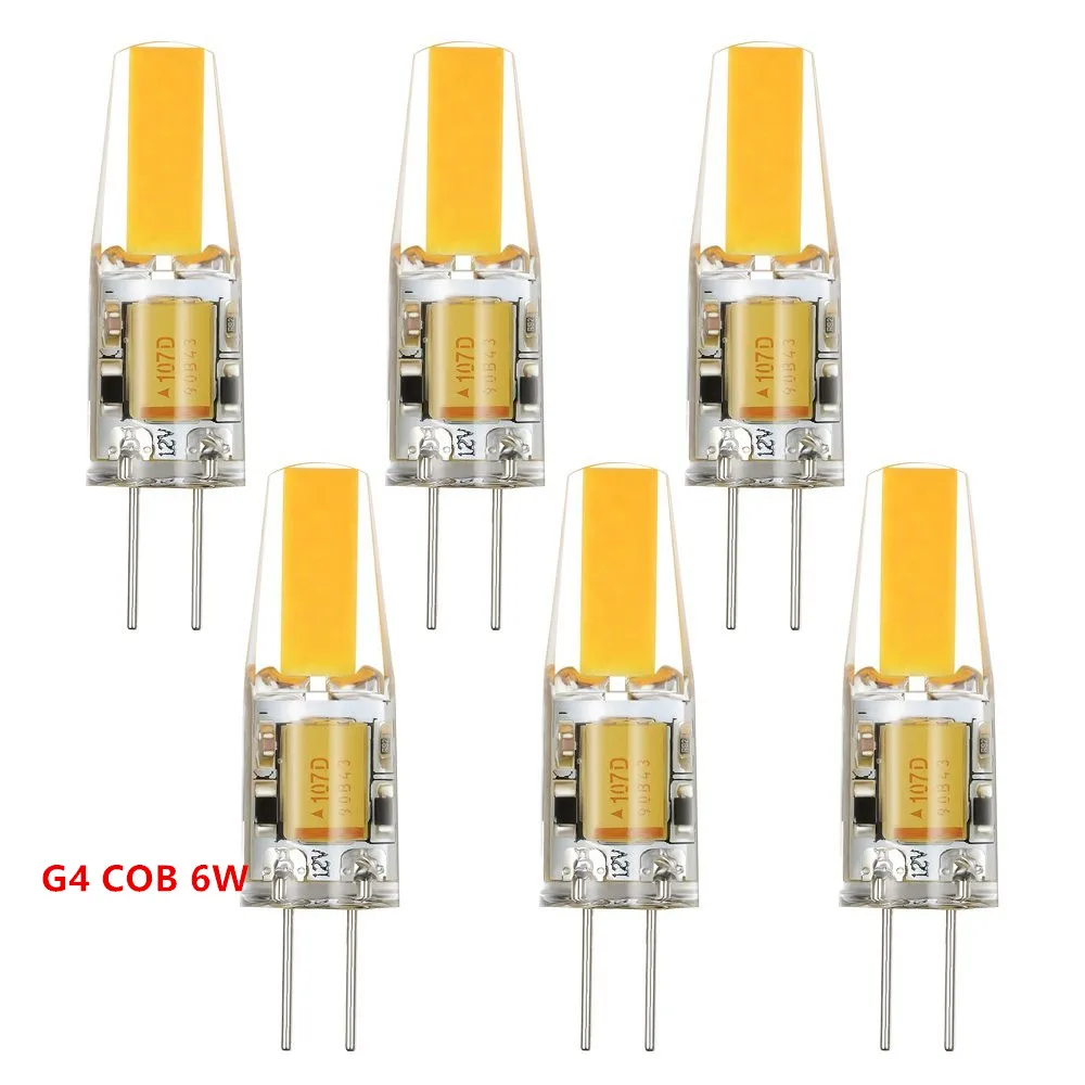 10 шт Мини G4 светодиодный светильник COB лампы 3 Вт 6 AC/DC 12V Светодиодный с