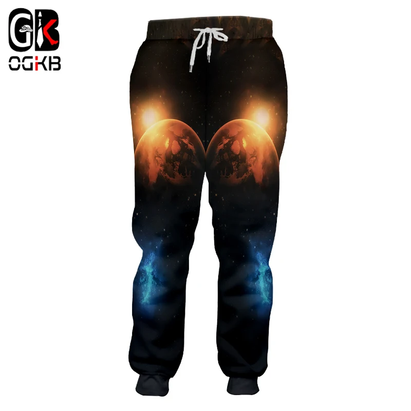 Повседневные Спортивные штаны OGKB с крутым принтом Galaxy Space 3d спортивные для мужчин