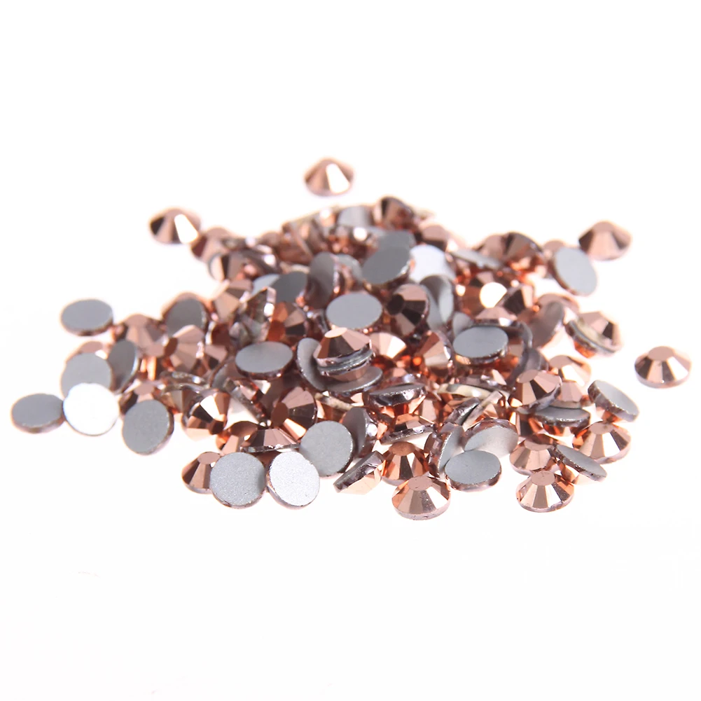 Стеклянные кристаллы стразы камешки для дизайна ногтей Стразы из розового