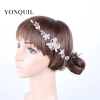 romantic elegant bridal hair jewelry wedding hair accessories crystal flower tiara hairdwear headband headdress 2pcslot