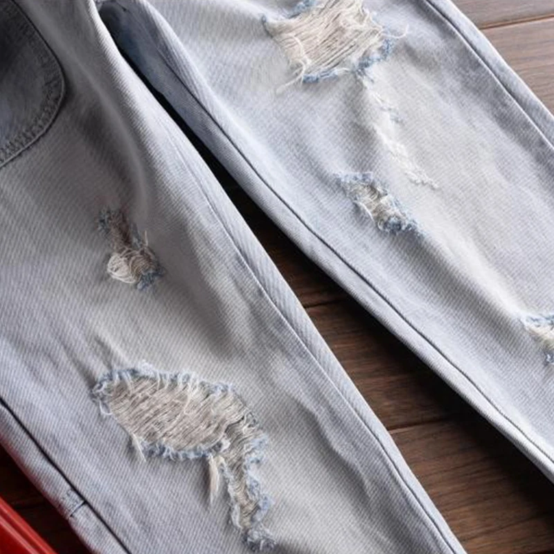 New Fashion Ripped Mens Denim Overalls Jeans Men's Clothing Casual Distrressed Jumpsuit Pants For Man Hommes | Мужская одежда