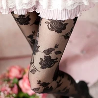 womens sexy tights rose floral thin sheer lace pantyhose comfortable flexible beauty see through stockings