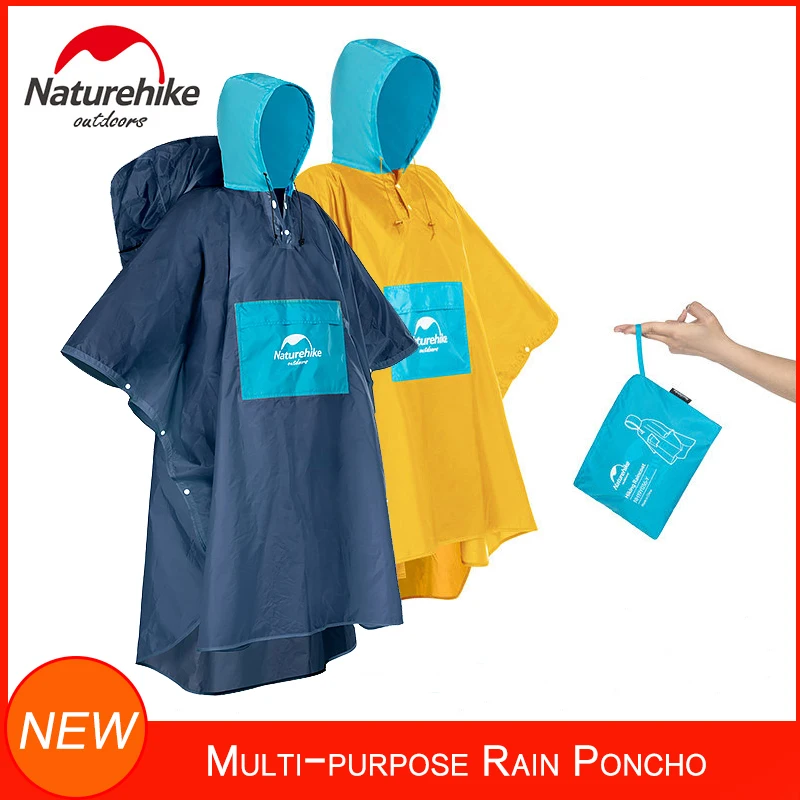 

Reusable Rain Coat Poncho W/ Adjustable Hood Multipurpose Waterproof Tarp Backpacking Ground Sheet Emergency Shelter Rain Gear
