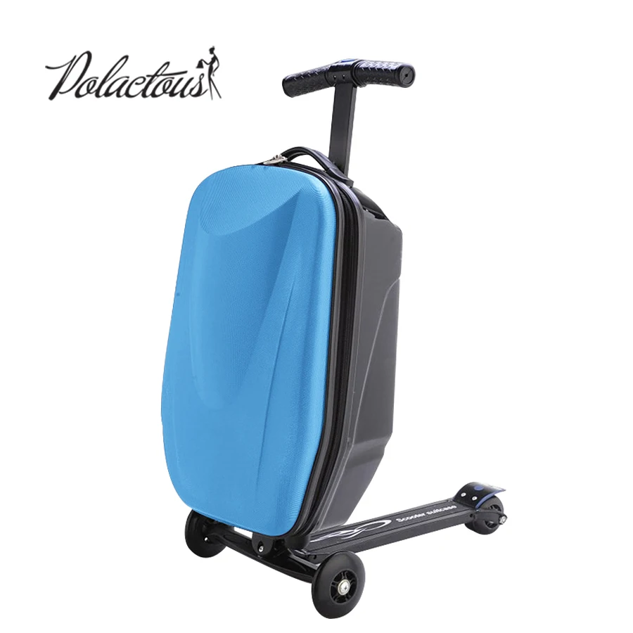 100% PC Suitcase Fashion Students Scooter Boy Cool 3D Case Carts Extrusion Business Travel Baggage Children Boarding Box 2 Types | Багаж и