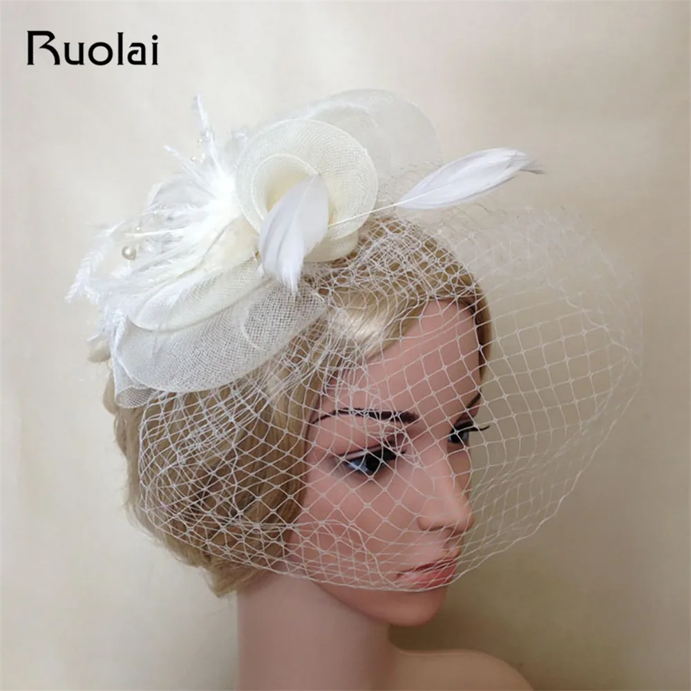 2020 Сказочный Европейский стиль женские вечерние Свадебные вуали с перьями