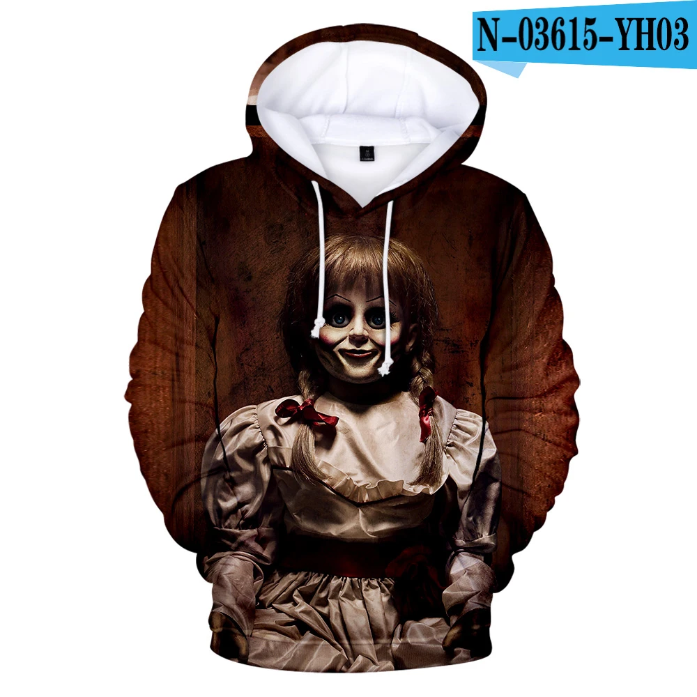 3D Annabelle 3D толстовки для мужчин и женщин толстовки Харадзюку с капюшоном пуловеры принт 3D ужас фильм Annabelle толстовки уличная одежда - Цвет: 3D