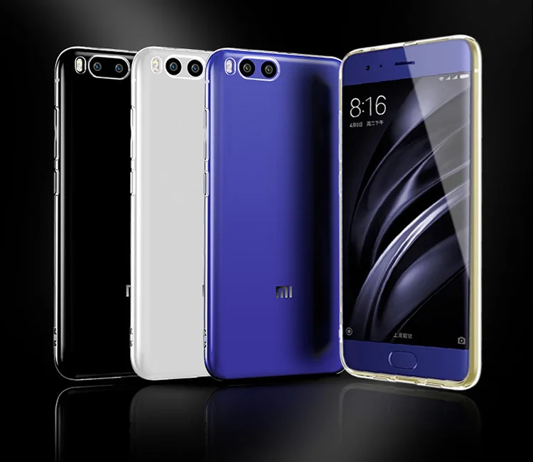 URSHINE Clear Back Cover for Xiaomi Mi6 Prime Mi 6 Luxury 360 Degree Protection Ultra Thin Slim Transaprent Soft TPU Phone Case |