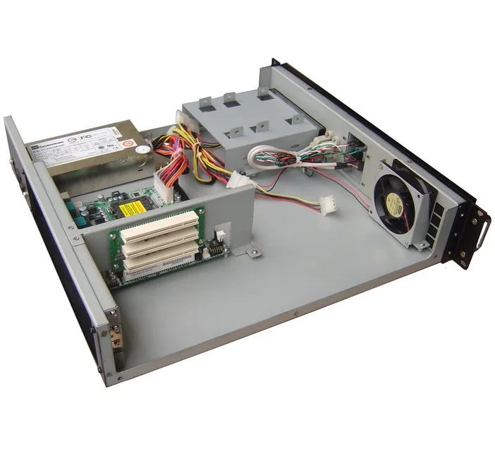 2U промышленное шасси для монтажа в стойку MINI ITX платы промышленного процессора.